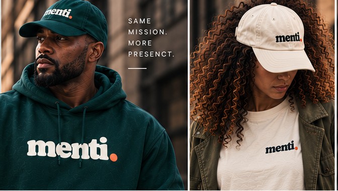 People wearing menti hoodies and caps in the city
