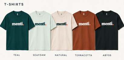 menti t-shirts shown in the house colorways